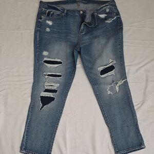 NY&Co. Distressed Blue Women's Jeans